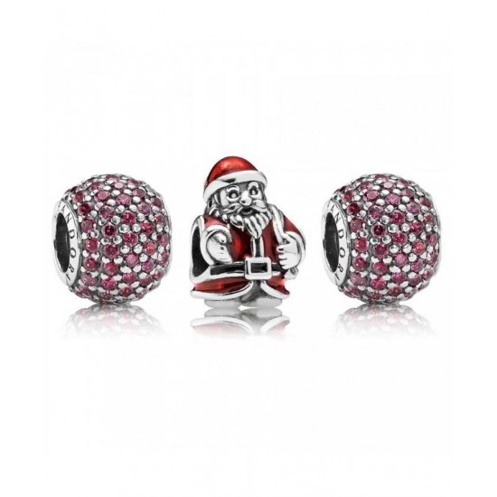 Pandora Charm-Sparkling Santa Jewelry
