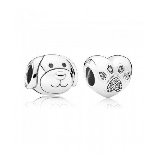 Pandora Charm-Silver I Love My Dog Jewelry