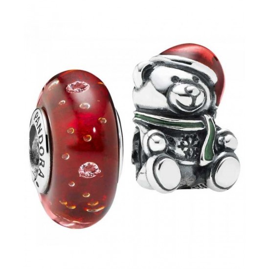 Pandora Charm-Festive Teddy Jewelry