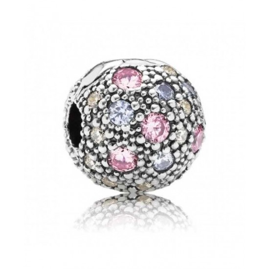 Pandora Clip-Pale Pink Cosmic Stars