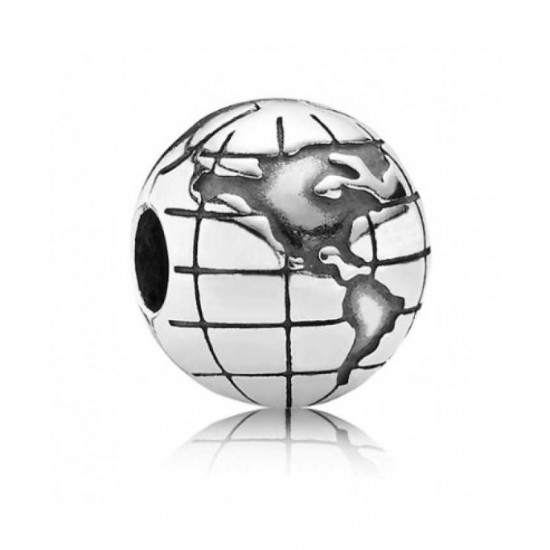 Pandora Clip-Silver Globe
