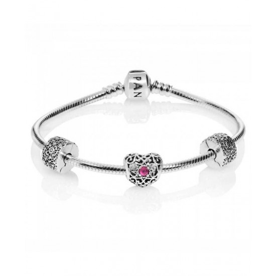 Pandora Bracelet-July Birthstone Complete