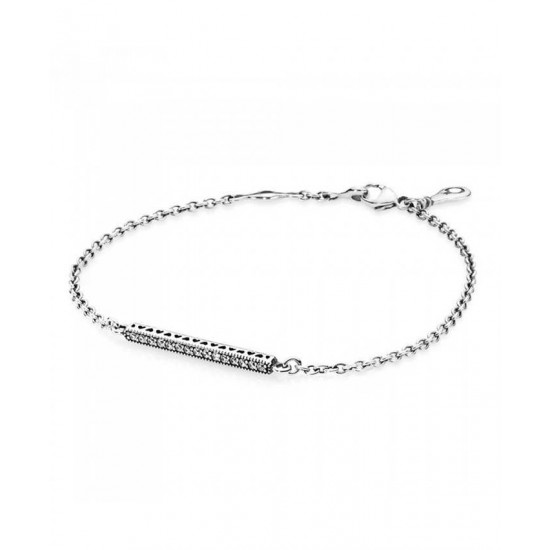 Pandora Bracelet-Silver Cubic Zirconia Openwork Hearts