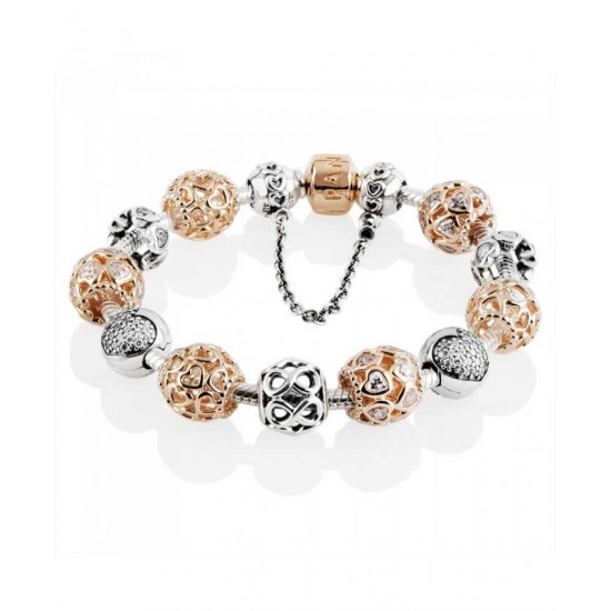 Pandora Bracelet-Rose Sweetheart Complete