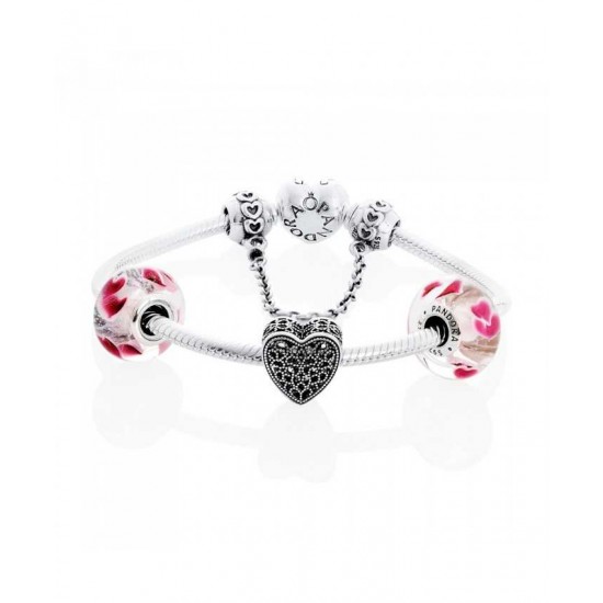 Pandora Bracelet-Amazed By Love Complete Jewelry
