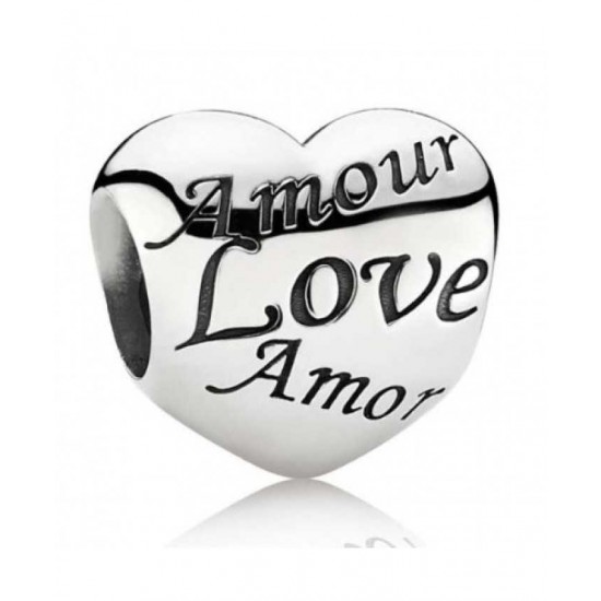 Pandora Charm-Sterling Silver Valentines Love