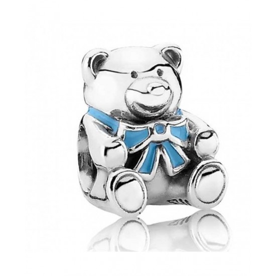 Pandora Charm-Silver Baby Boy Teddy Bear