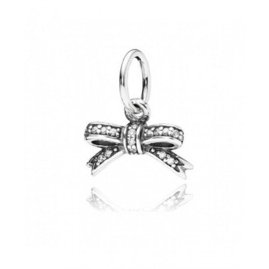 Pandora Charm-Silver Delicate Bow Pendant