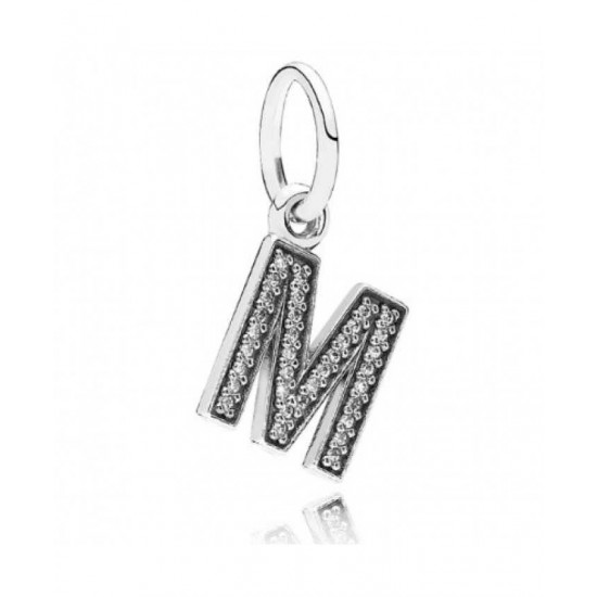 Pandora Charm-Sparkling Alphabet M Pendant