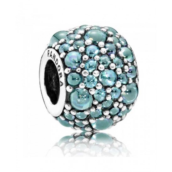 Pandora Charm-Oceanic Teal ShimmeRing