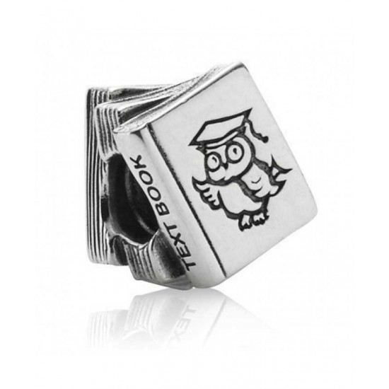 Pandora Charm-Silver Owl Text Book Bead