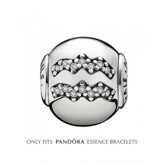 Pandora Charm-Essence Silver Aquarius Jewelry