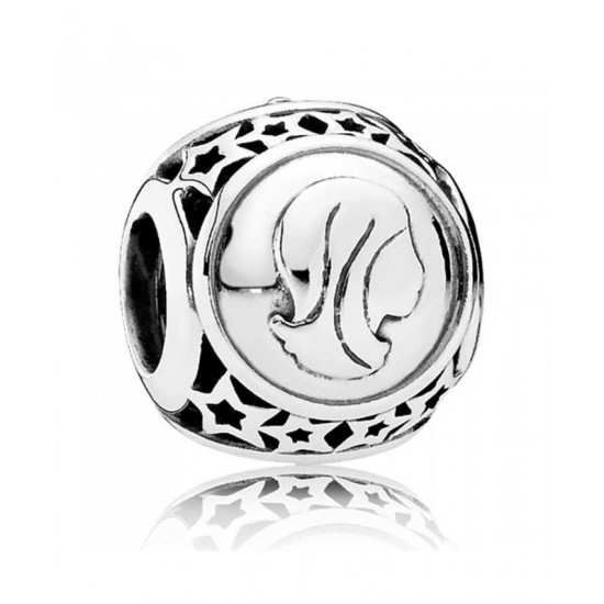 Pandora Charm-Silver Virgo Star Sign Jewelry