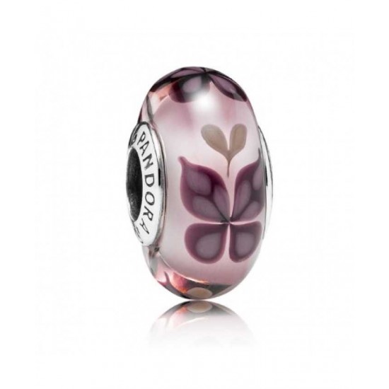 Pandora Charm-Pink Butterfly Kisses Murano