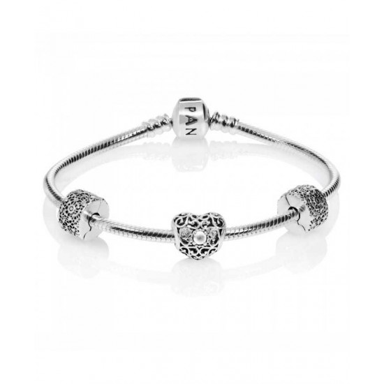 Pandora Bracelet-April Birthstone Complete Jewelry