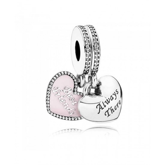 Pandora Charm-Silver Cubic Zirconia Best Friends