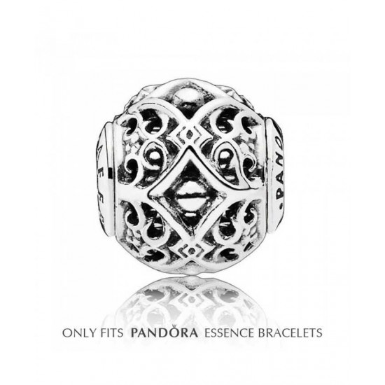 Pandora Charm-Essence Silver Ornate Affection