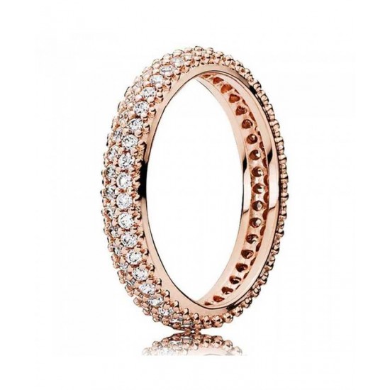 Pandora Ring-Rose Inspiration Within Cubic Zirconia Band Jewelry