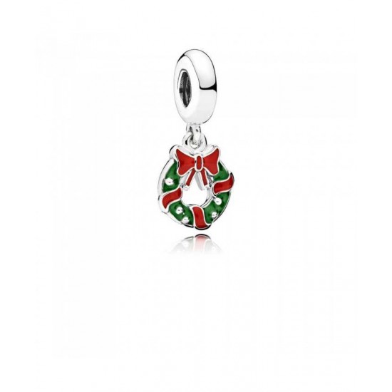 Pandora Pendant-Holiday Wreath