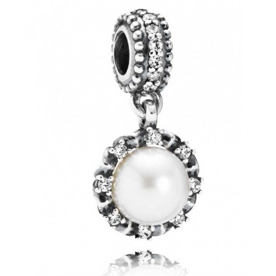 Pandora Pendant-Silver Sparkling Pearl