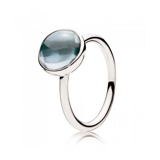 Pandora Ring-Blue Poetic Droplet